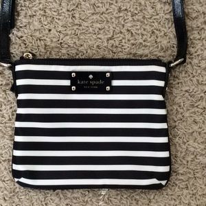 Kate Spade black and white cross body purse